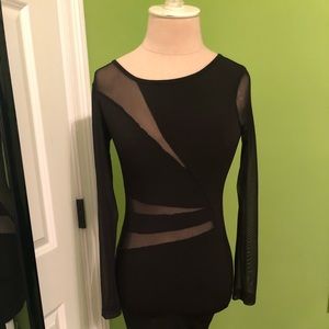 Mesh bodycon cutout dress